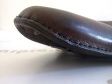 cj750 parts m72 handmade leather seat standard nose closeup