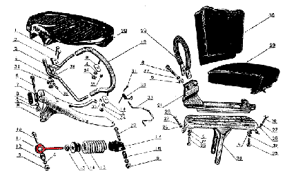 cj750 parts seat assembly