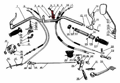 cj750 parts handlebar risers bracket 